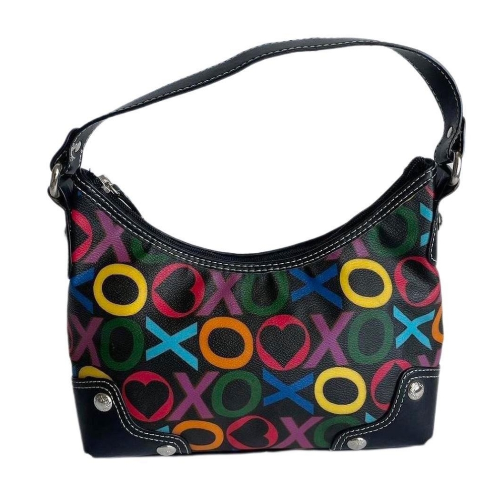 ♥️🌀🤸VINTAGE Y2K XOXO Accessories Rainbow Logo Purse - Picture 5 of 15